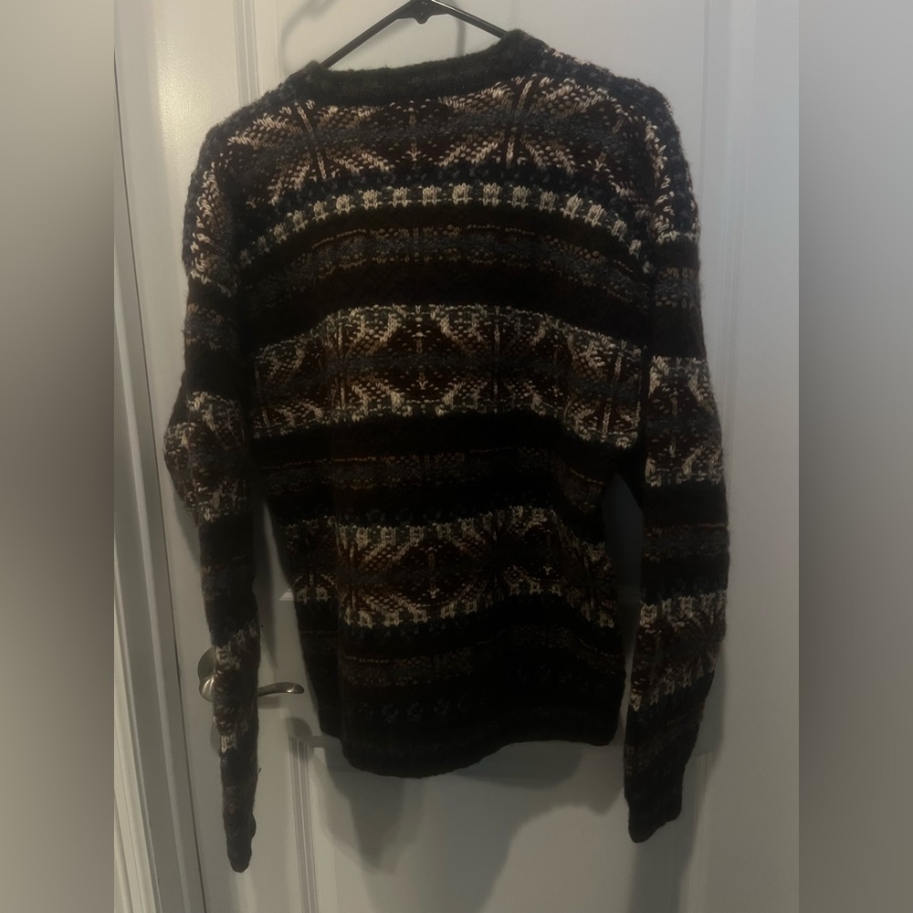 Woolrich Men”s Vintage Handknit  Wool Blend Multicolor  Ski Sweater Size L - Picture 10 of 10
